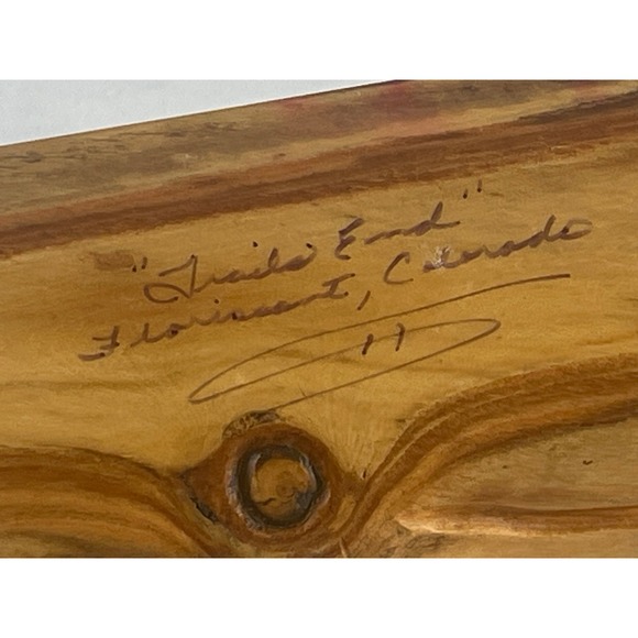 Trails End Colorado Rustic Live Edge Wood Log Hinged Keepsake Box 00845 - Picture 8 of 11